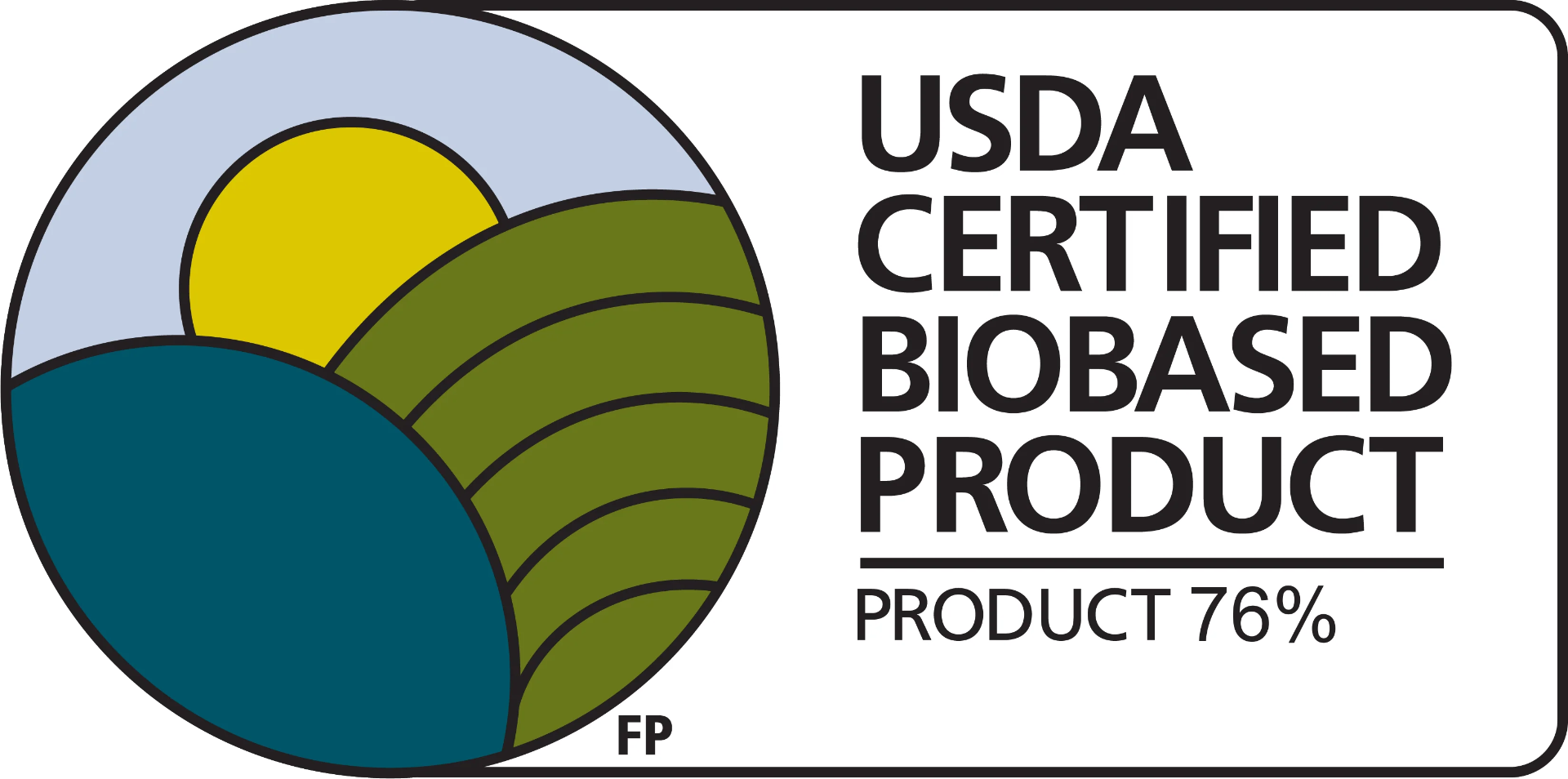 USDA Zertifiziertes Biobasiertes Produkt Abzeichen